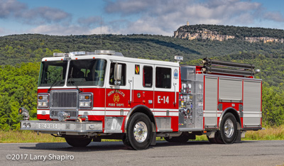 New Paltz Fire Department NY fire trucks apparatus #larryshapiro shapirophotography.net Larry Shapiro photographer Seagrave Marauder II program pumper